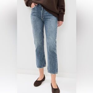 AGOLDE Riley High Rise Straight Crop Women's Jeans in Color Frequency